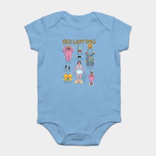 Old Lady Doll Baby Bodysuit